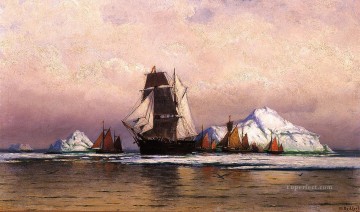 William Bradford Painting - Flota pesquera frente a Labrador2 William Bradford
